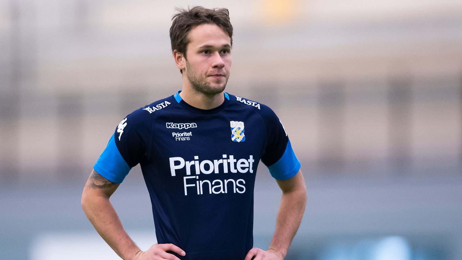 180117 Andreas Öhman under en träning med IFK Göteborg den 17 januari 2018 i Göteborg.