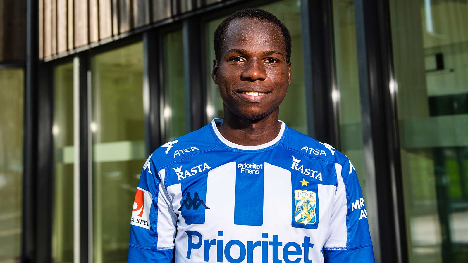 180725 IFK Göteborgs Alhassan Yusuf poserar för ett porträtt den 25 juli 2018 i Göteborg.
